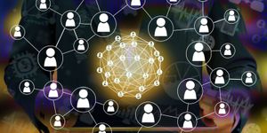 Image depicting peer-to-peer network concept