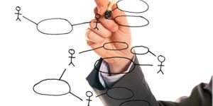Businessman Drawing A Uml Use Case Diagram
